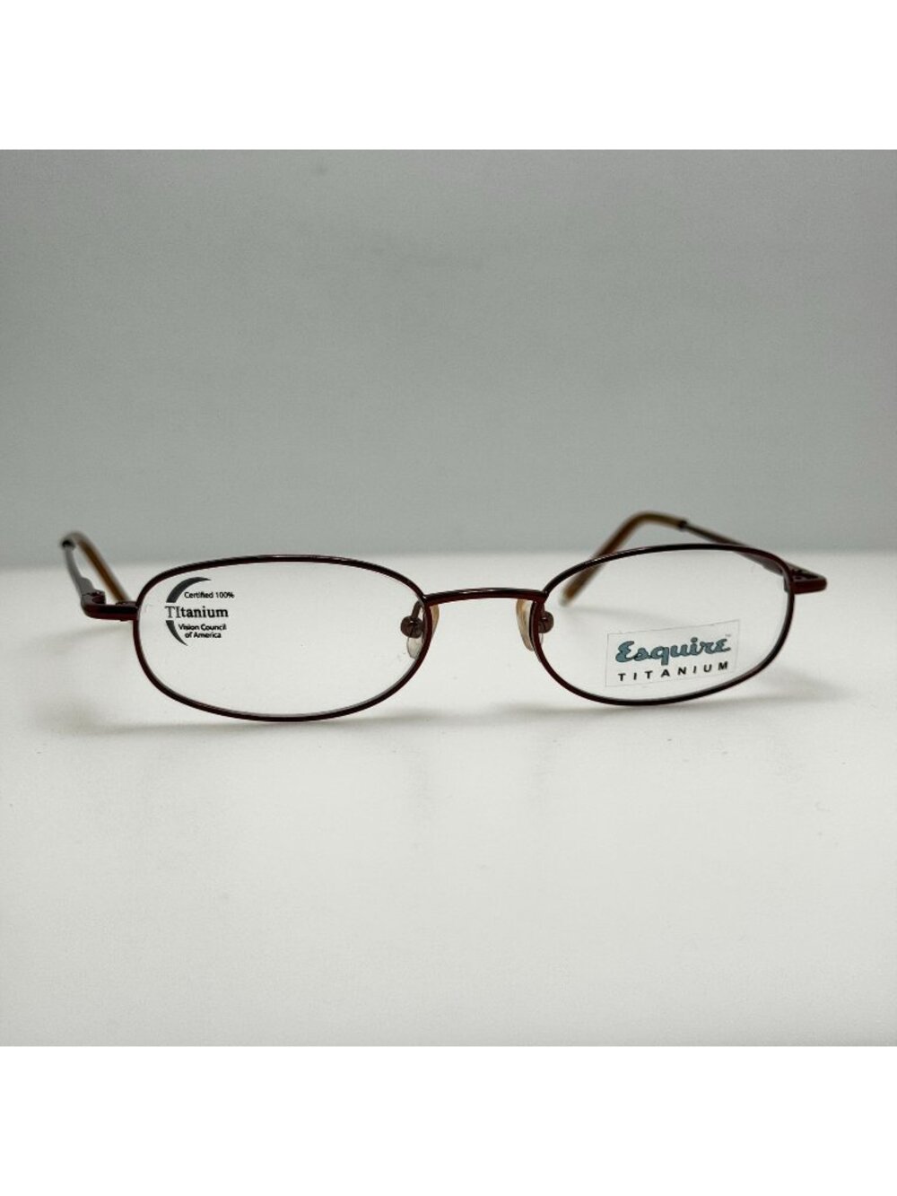 Esquire T-10 Brown Titanium Eyeglasses Eye Glasses Frames 48-18-135